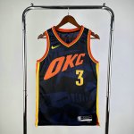 NBA 3 Giddey OKC Thunder 23-24 city Maillot imprimé